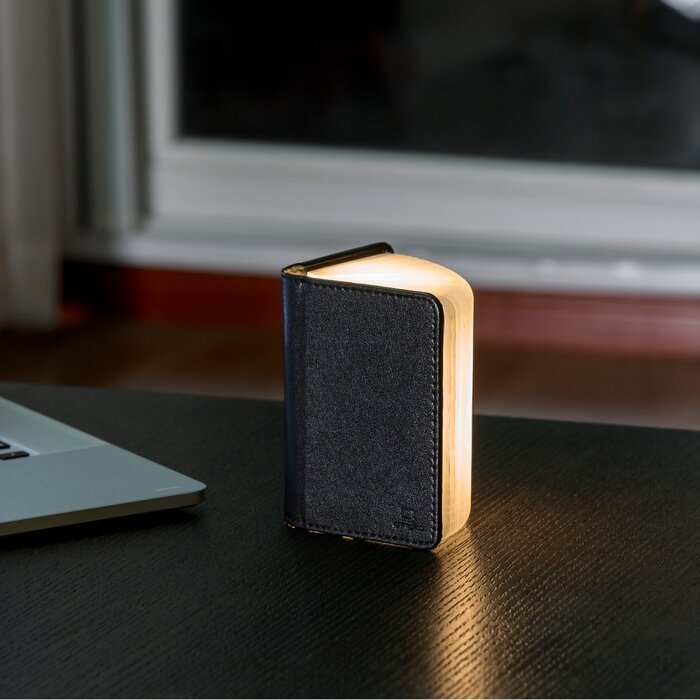 Smart Book Light (Fibre Leather) - Mini Black