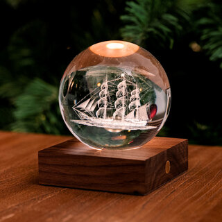 Amber Crystal Light: Sailing Boat