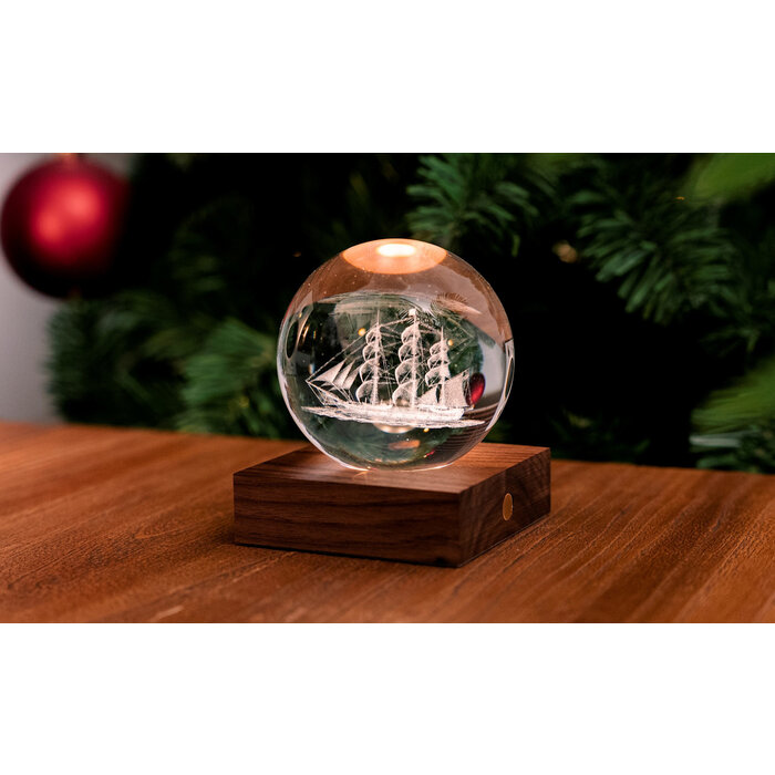 Amber Crystal Light: Sailing Boat