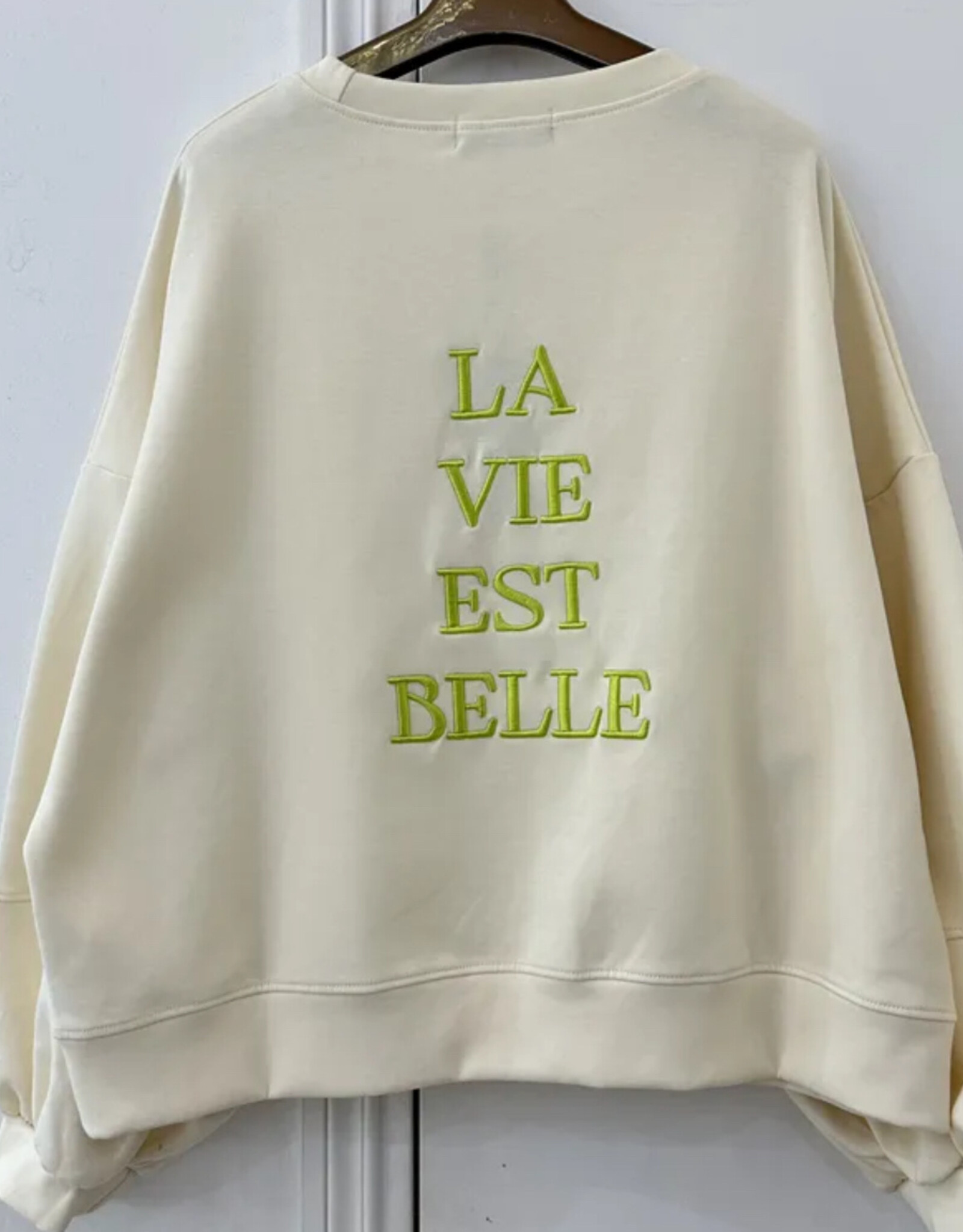Sweater  katoen "La Vie est belle"