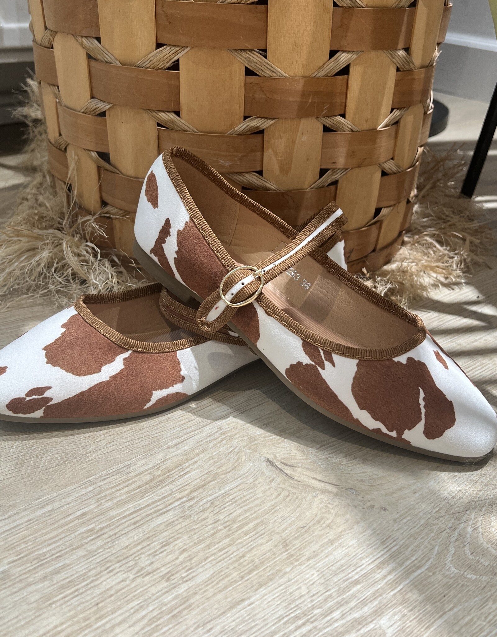 Cow print shoes
