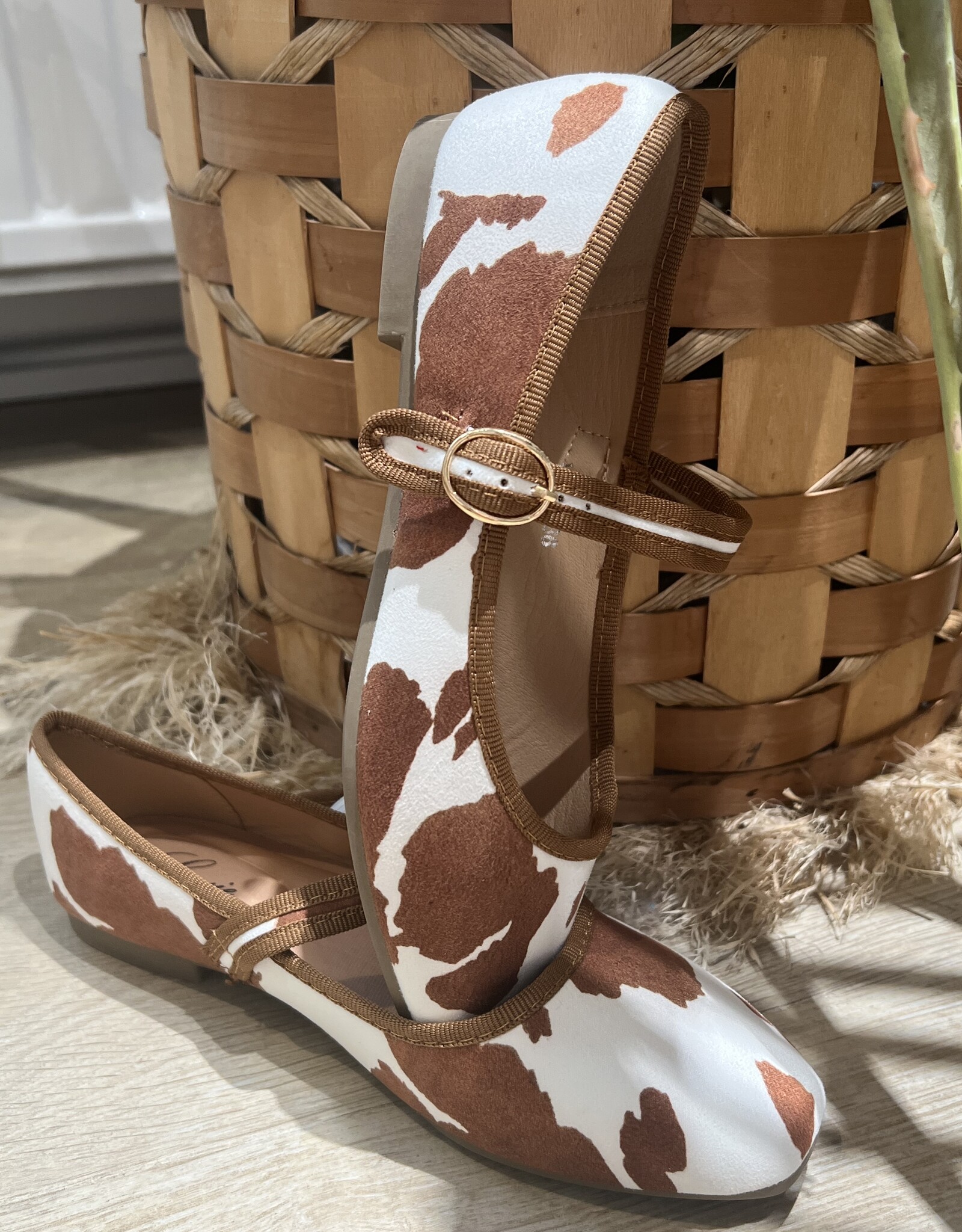 Cow print shoes