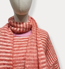 Pull oversized furry+ sjaal koraal