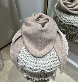 Sjaaltje driehoek effen taupe