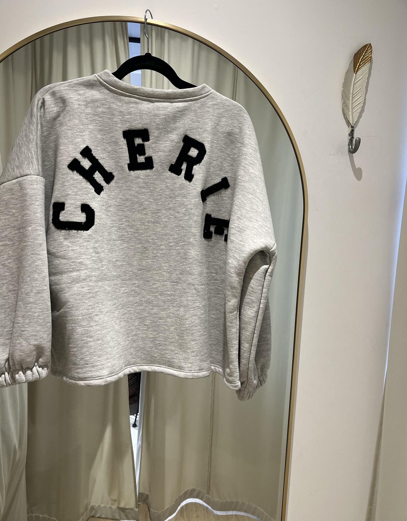 Sweater Cherie grijs/zwart