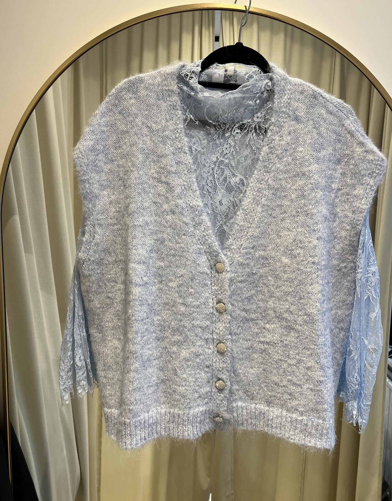Pull Lana lace lichtblauw