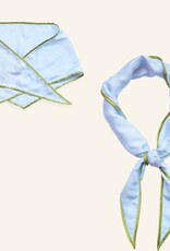 Triangle Scarf Sky blue olive