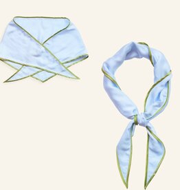 Triangle Scarf Sky blue olive