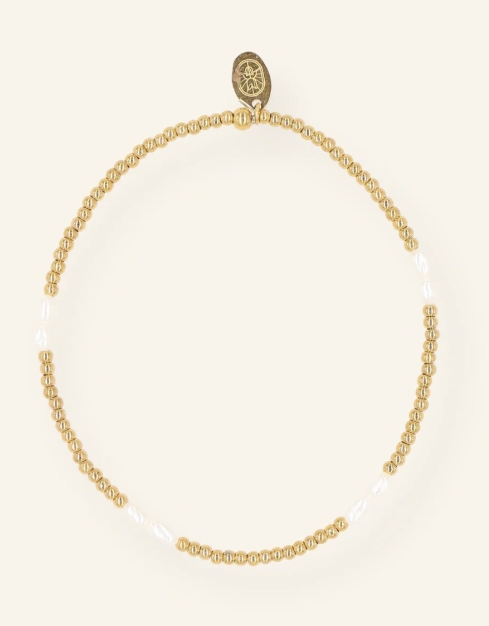 Mini double pearl armband