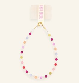 Phone Cord rainbow pearl