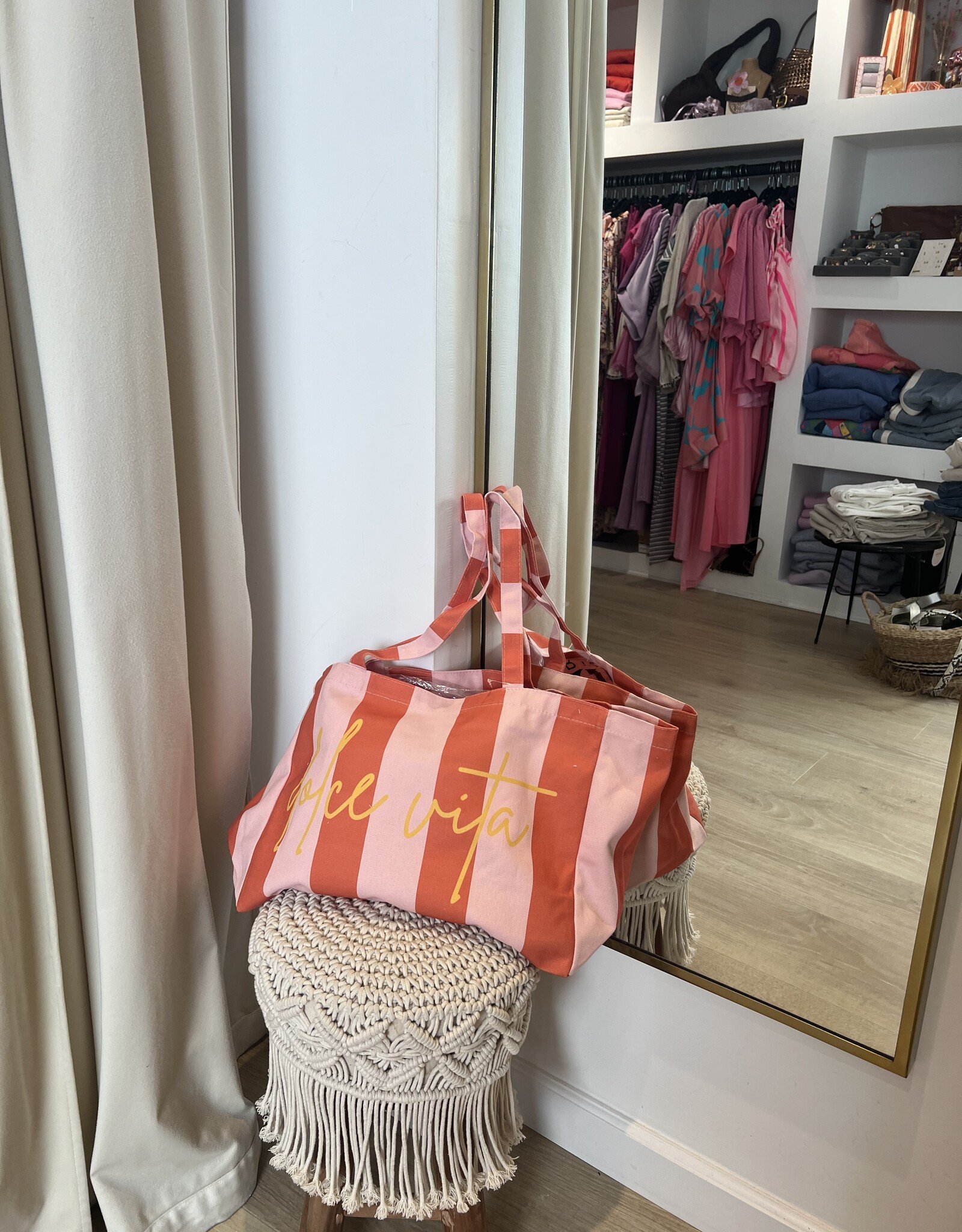 Zak "Dolce Vita" oranje/roze 30x40x15cm