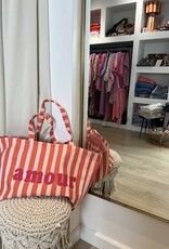 Zak "Amour" oranje/roze 30x40x15cm