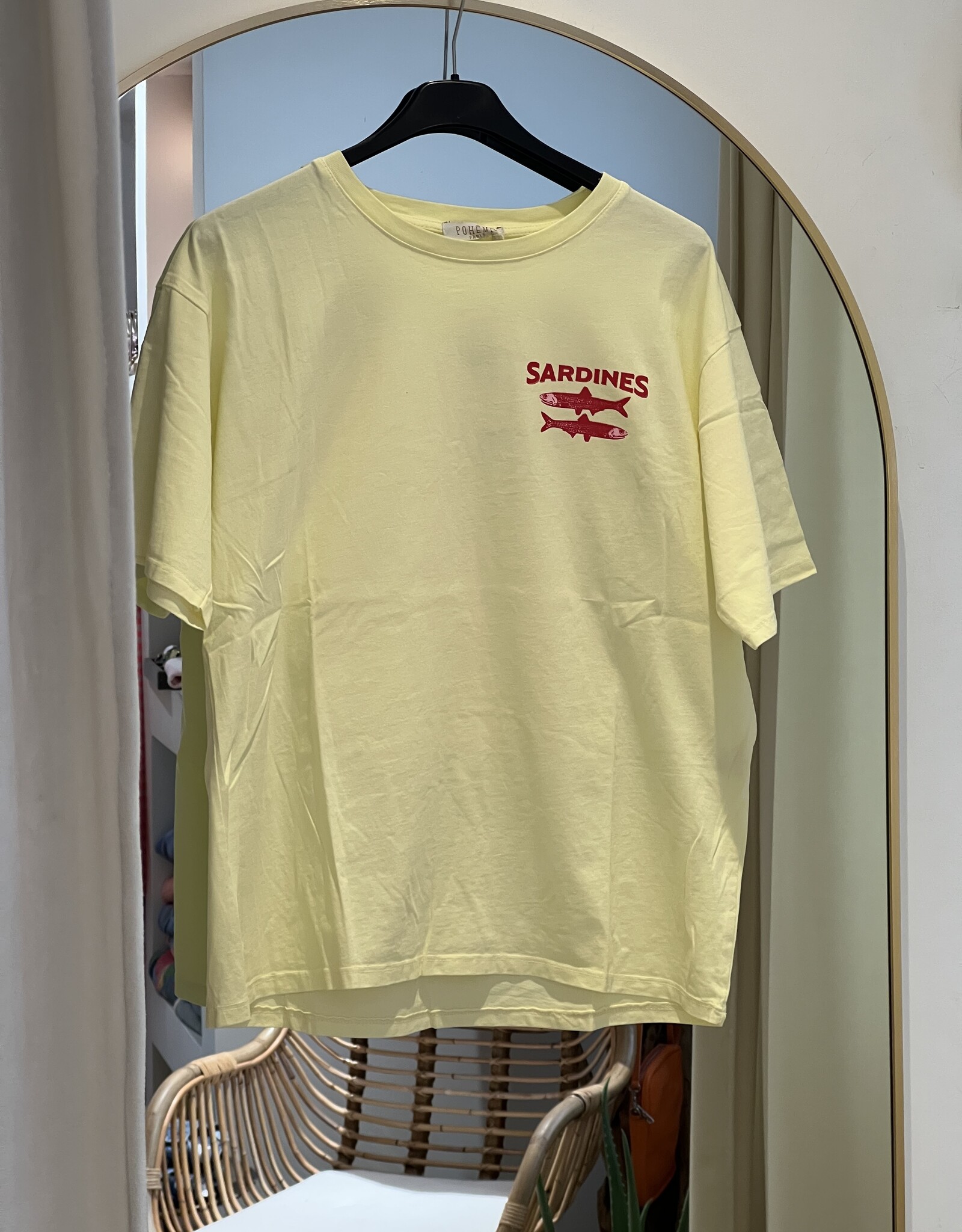 T-shirt Sardines geel