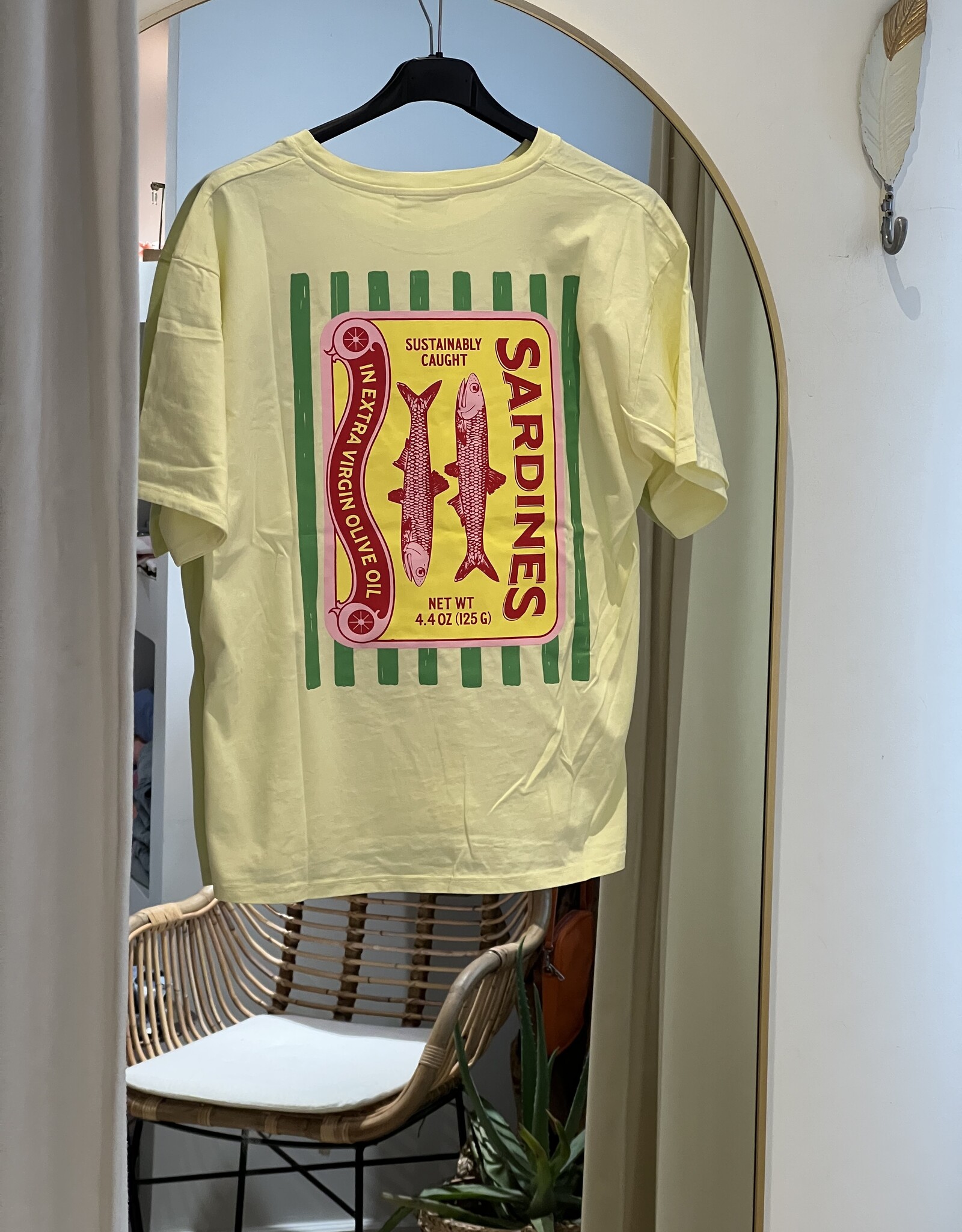 T-shirt Sardines geel