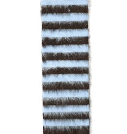 Sjaal Lola bruin/lichtblauw  180x40cm