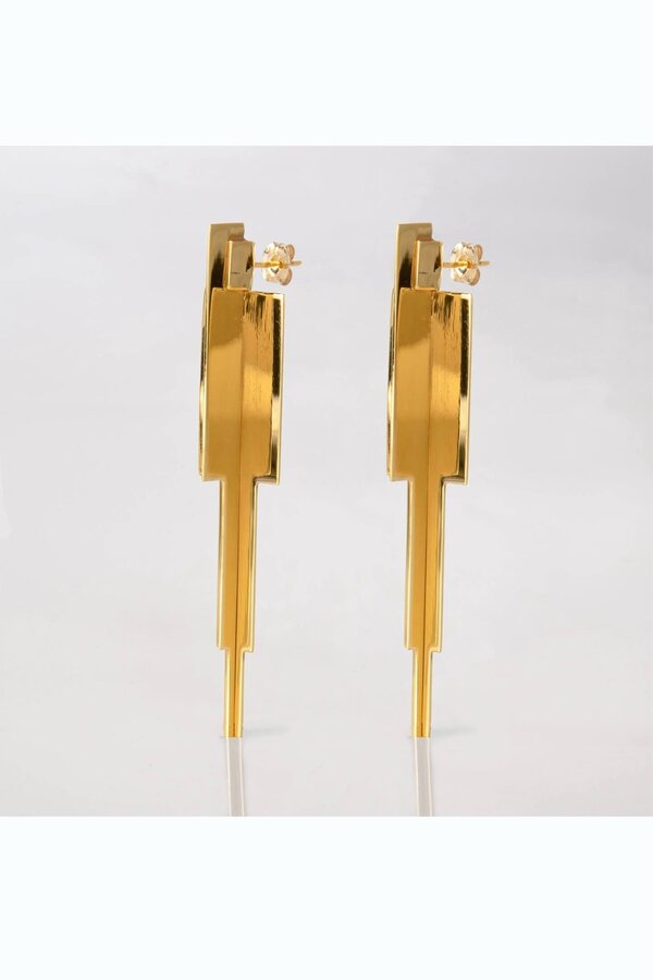 Tweek-Eek | Cross Icicle 24K Earrings