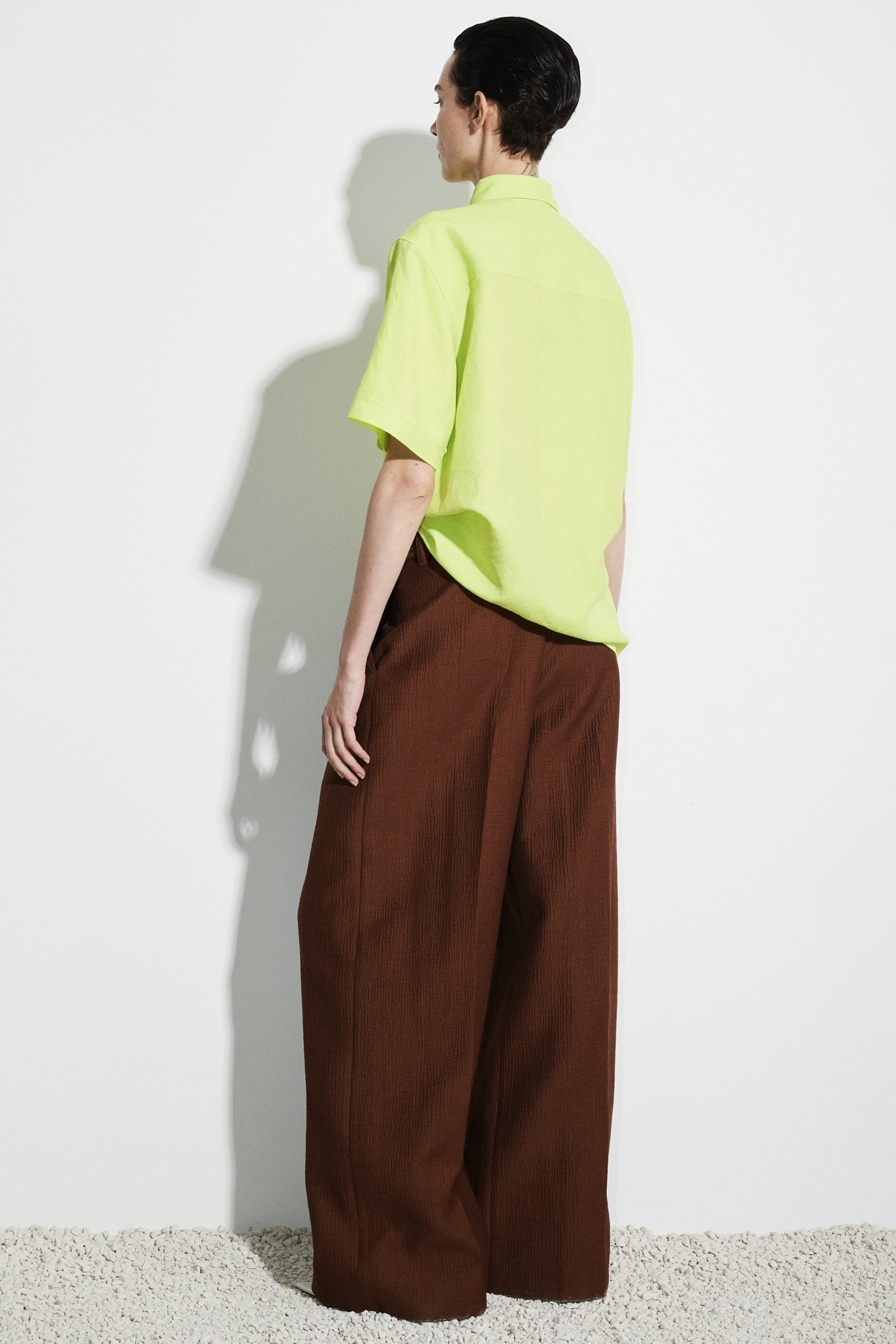 Tarus Short Sleeve Shirt by Christian Wijnants | Lime - House of Lena