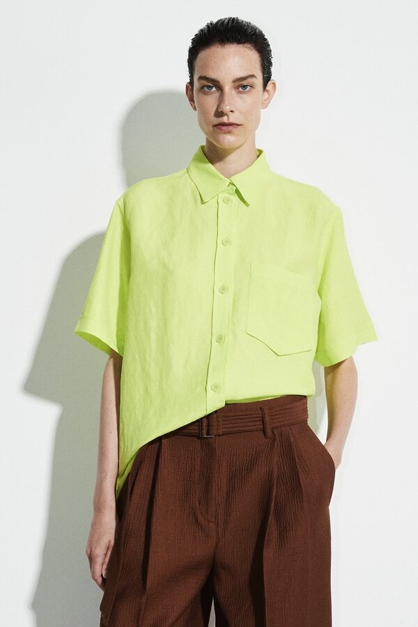 Christian Wijnants | Tarus Short Sleeve Shirt | Lime