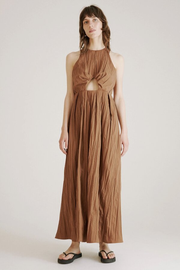 Hope Stockholm | Sign Dress | Camel Beige Crinkled