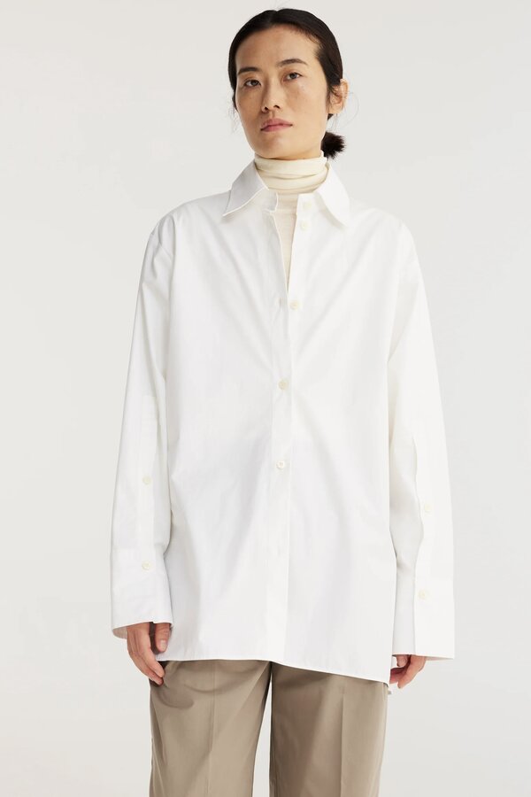 RÓHE | Back Slit Shirt 410-19-032 | White