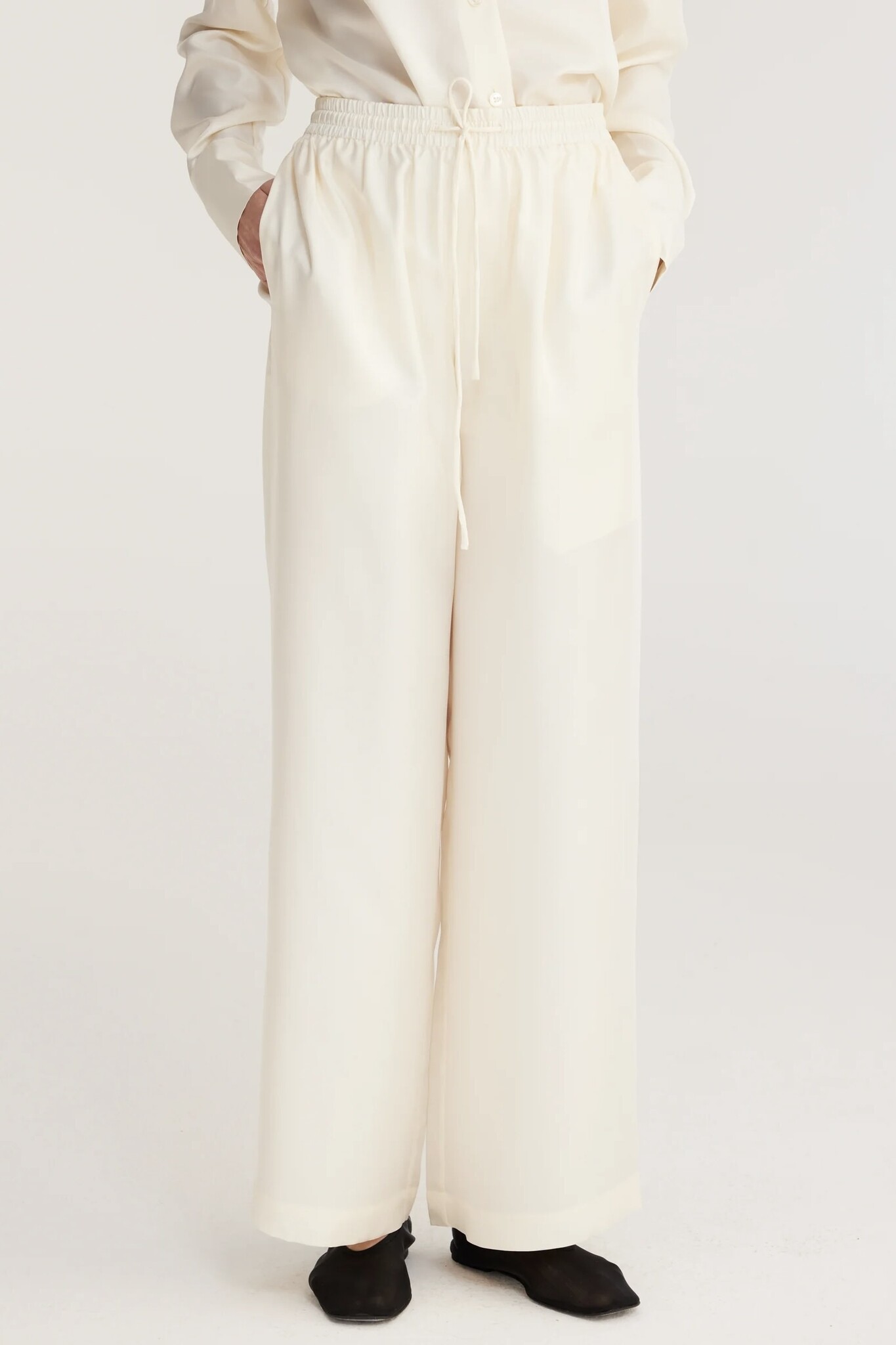 Silk Satin Tova Trousers in Multicolour | JOSEPH RU