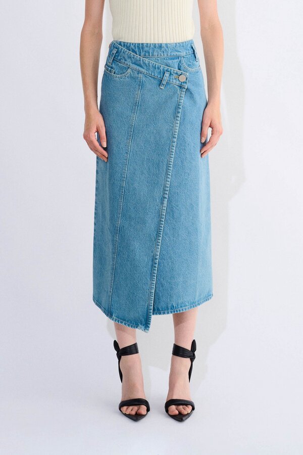 Christian Wijnants | Sadiq Denim Skirt | Blue Denim