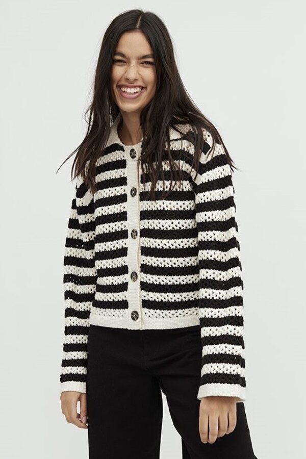 mbyM Laryanna-M Knit Cardigan - 58479430 | Black Sugar Stripe