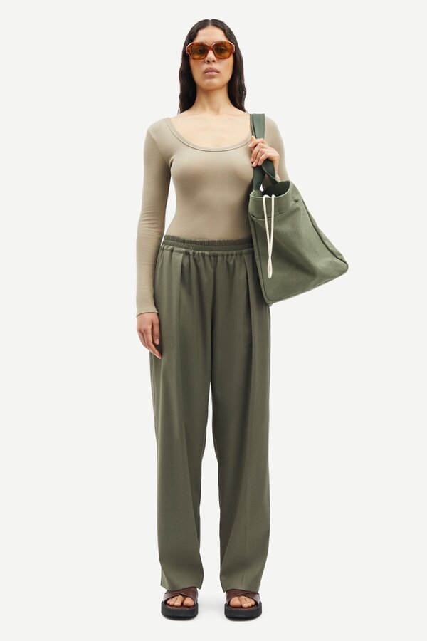 Samsøe Samsøe | Julia Trousers - 14635  | Dusty Olive