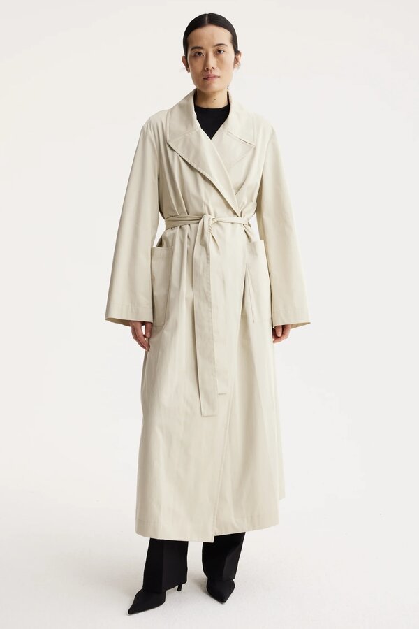 RÓHE | Long Wrap Trench 411-10-037 | Sand