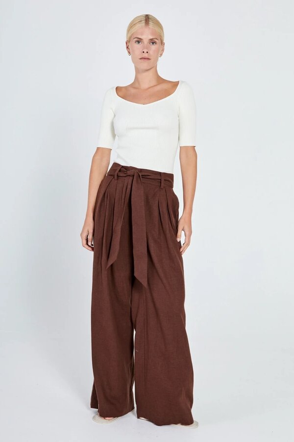 Norr | Esma Wide Pants - 11862667 | Brown