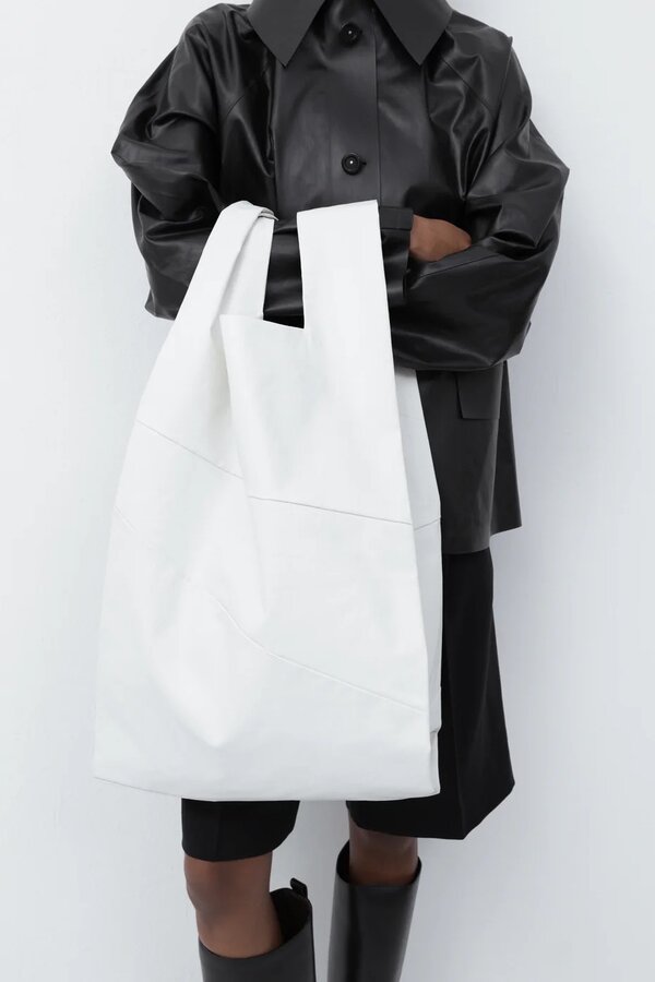 KASSL Editions X SUSAN BIJL | The New Shopping Bag Large | Oil White