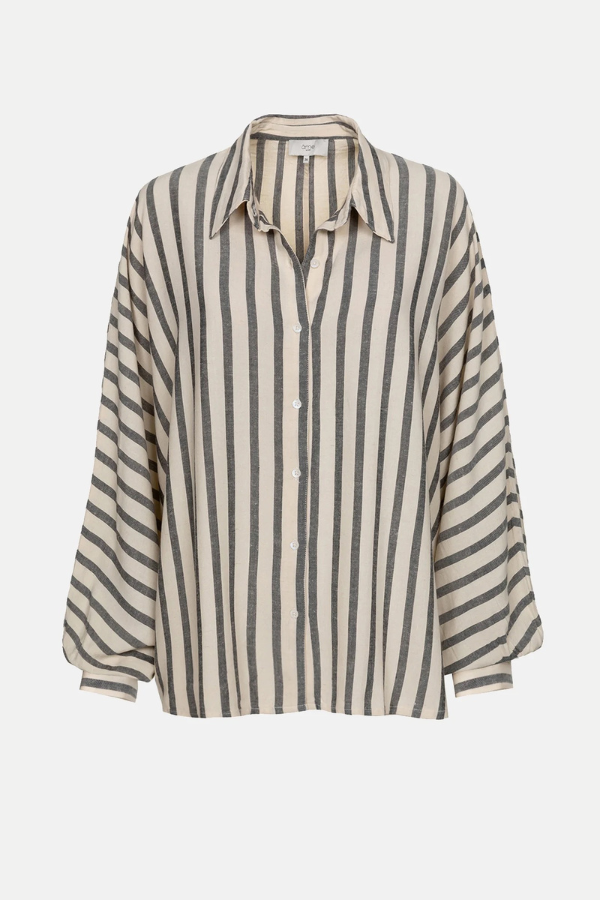 Âme | Gala Oversized Shirt | White & Black Striped