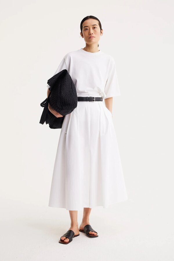 Róhe | Wide Poplin Skirt 611-32-051 | White