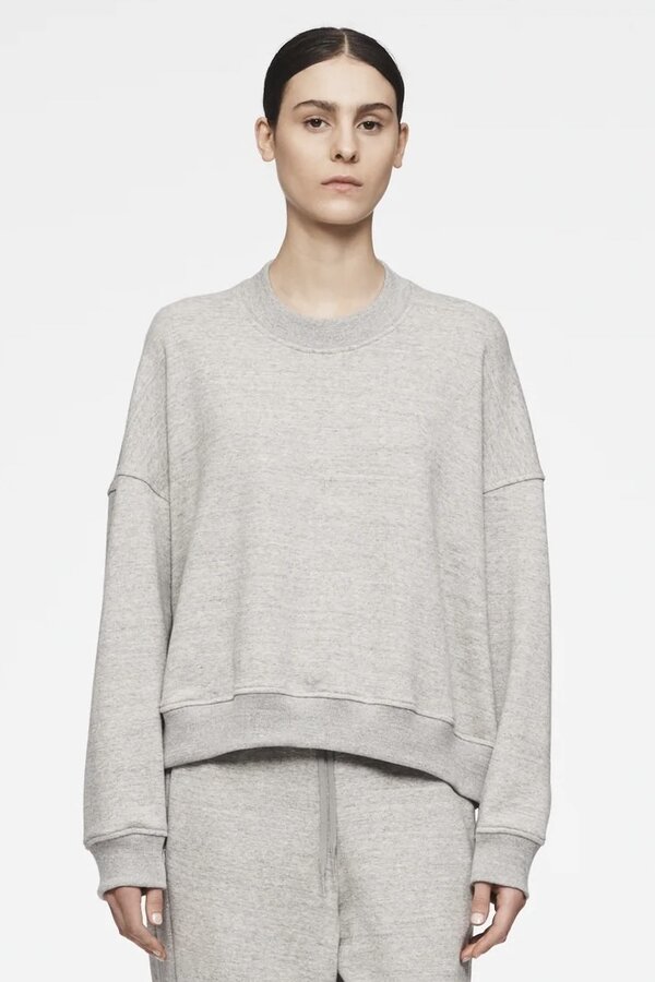 6397 | Boxy Crewneck Sweatshirt | Heather Grey