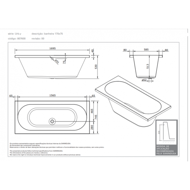 Aqualivo Urby Whirlpool - Hydro Systeem - Elektronisch - 170 x 75 cm