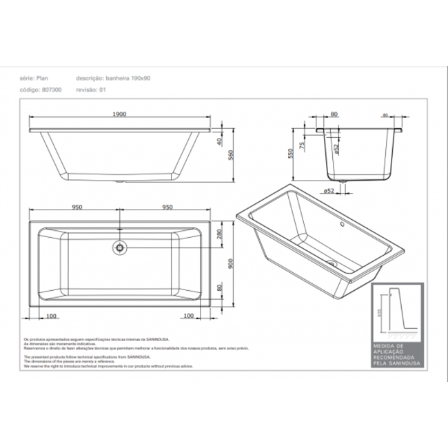 Aqualivo Plan Whirlpool - Hydro Systeem - Elektronisch - 190 x 90 cm