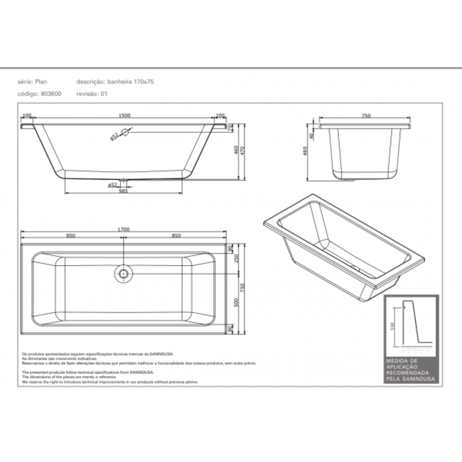 Aqualivo Plan Whirlpool - Hydro Systeem - Elektronisch - 170 x 75 cm