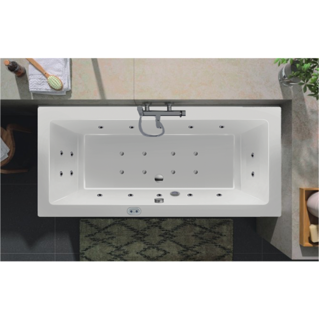 Plan Bubbelbad met Silent 3 Systeem 180x80 Wit