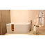 Wiesbaden Zenn Corner links half vrijstaand bubbelbad 170x75 cm watersysteem whirlpool 8 hydrojets elektrisch wit