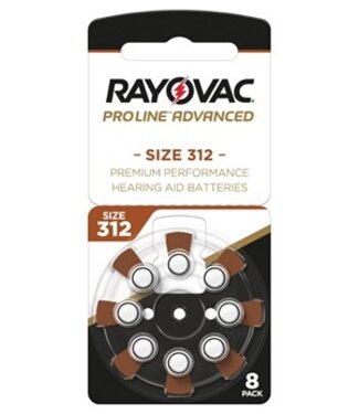 Rayovac Rayovac PROLINE  312 bruin 8! batterijen