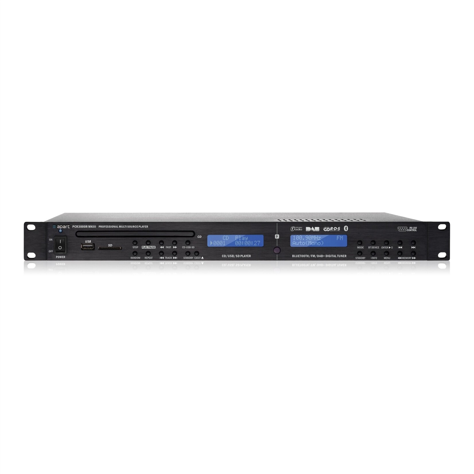 BIAMP PCR3000RMKII CD/Mp3/Bluetooth en FM Tuner