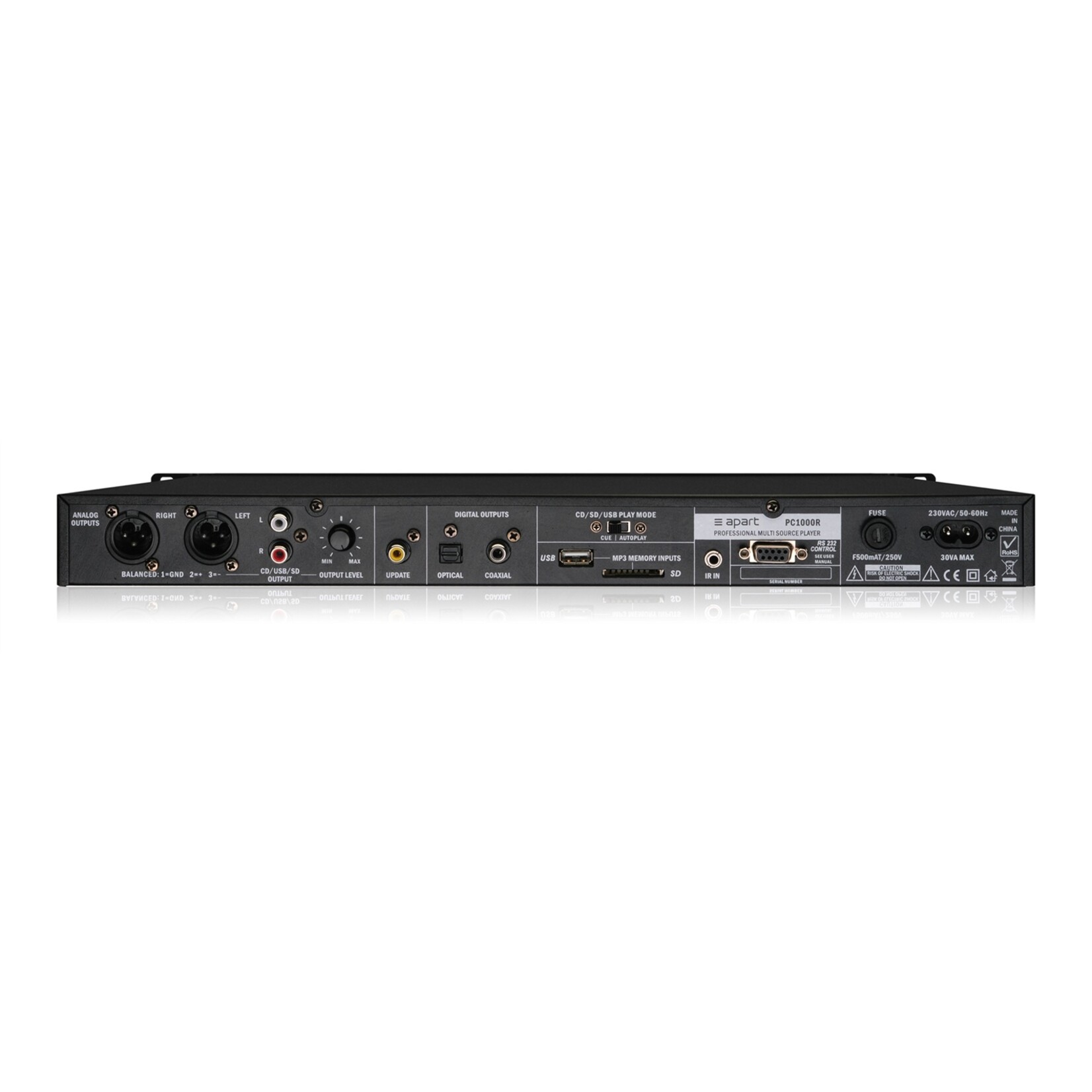 BIAMP - Apart Audio PC1000RMKII CD en Mp3 Player