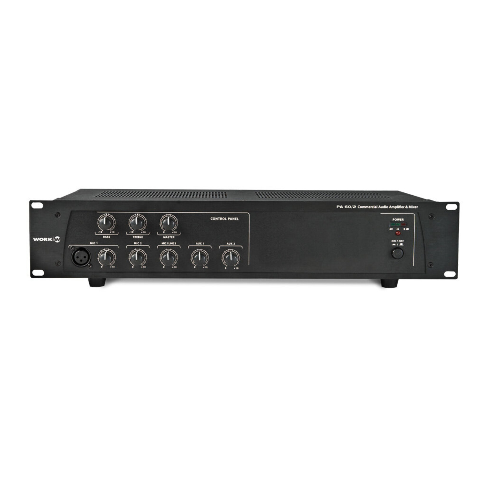 Work Pro PA 60/2 (60W Mixer/Amplifier. 3 MIC. 1 LINE, 2 AUX. 1 TEL 100V)