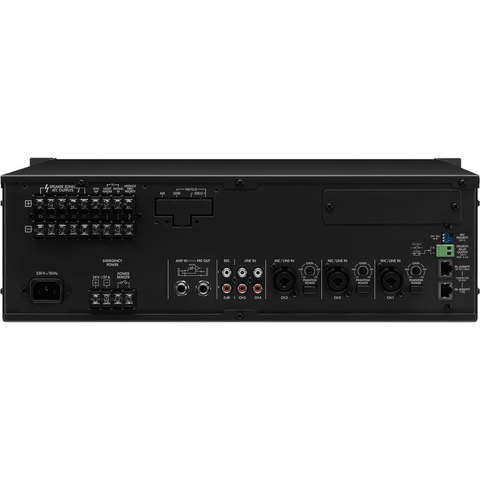 Monacor PA-1240 - 5-zone mono PA mixing amplifier, 240 W