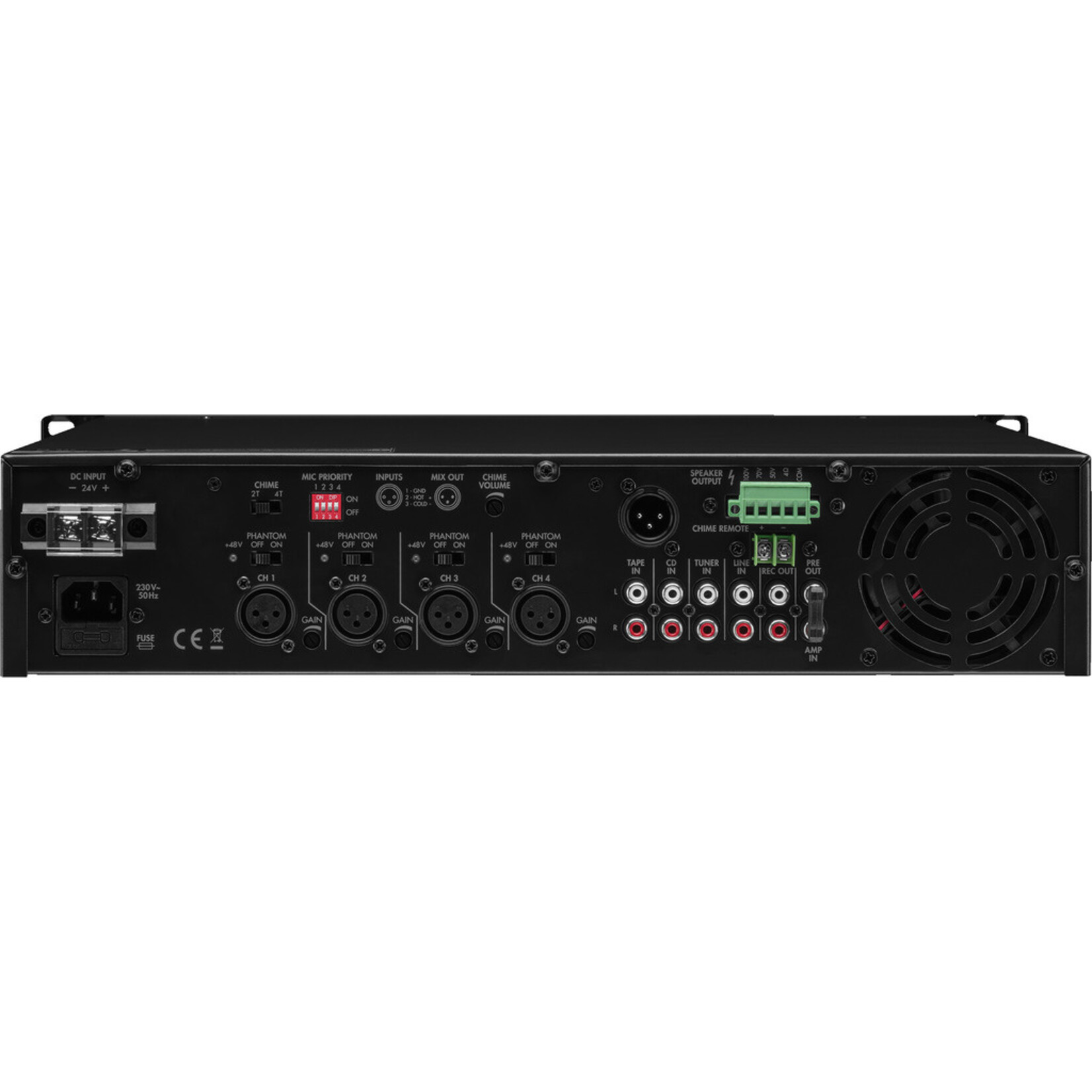 Monacor PA-924 - Mono PA mixing amplifier, 240 W
