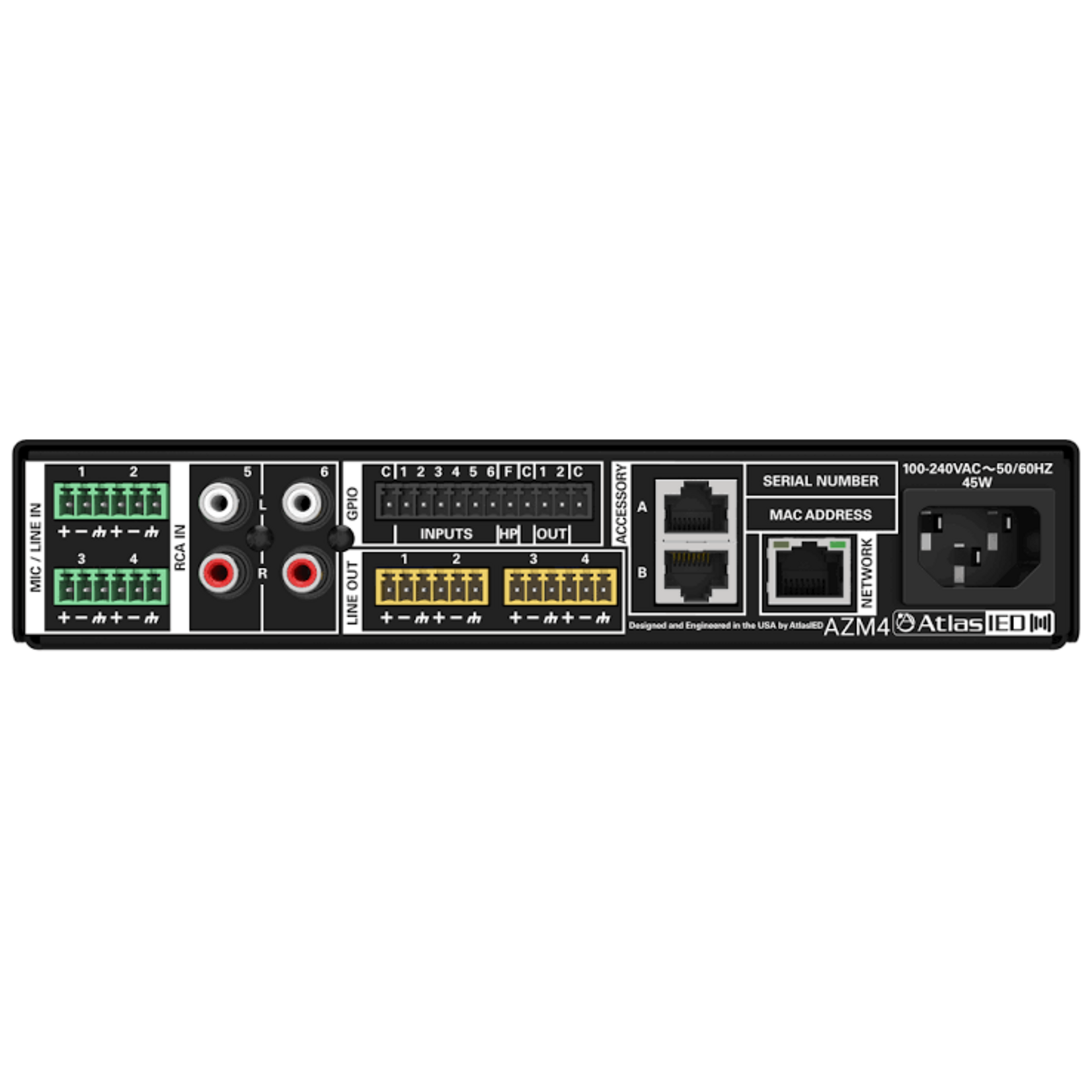 AtlasIED AtlasIED AZM4 Atmosphere 4-zone digitale audio DSP processor