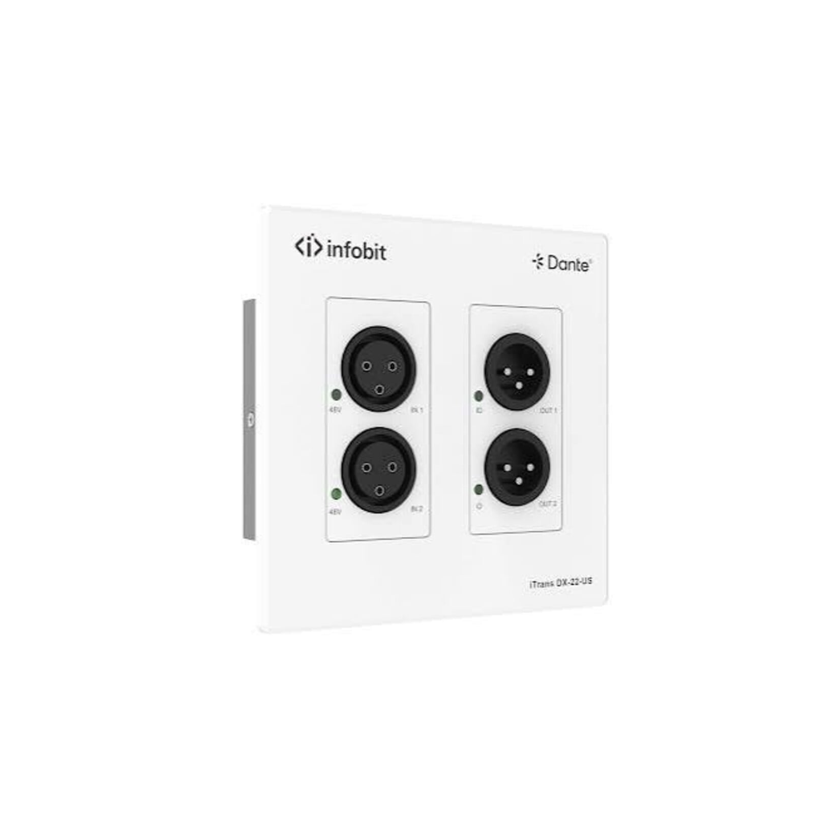 Infobit InfoBIT iTrans DX-22-US Dante XLR wandinterface