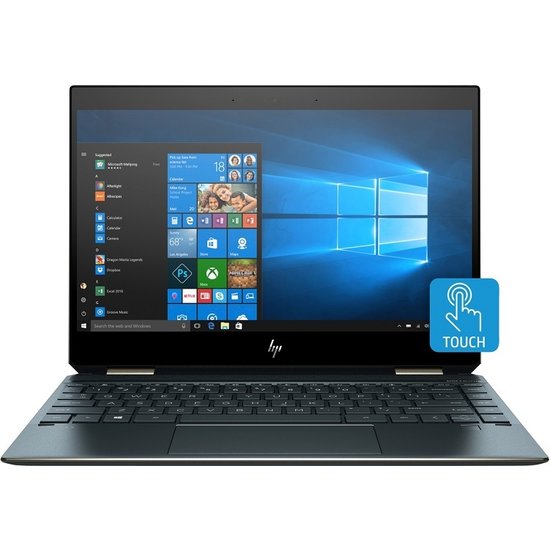 HP NBR 13.3" FHD PC i7-1065G7 16G 512G SSD W10 NL-F TS Spectre x360 13-aw0063nb  / Blauw / GMA