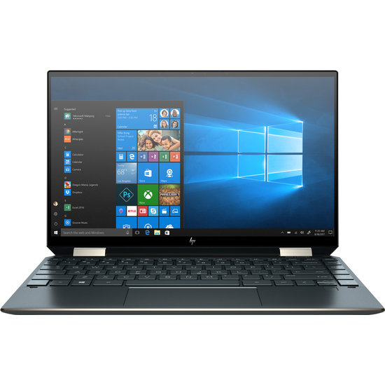 HP NBR 13.3" UHD PC i7-1065G7 16G 1T SSD W10 NL-F TS Spectre x360 13-aw0123nb / 4K / Blauw / AMOLED Ontsp / GMA