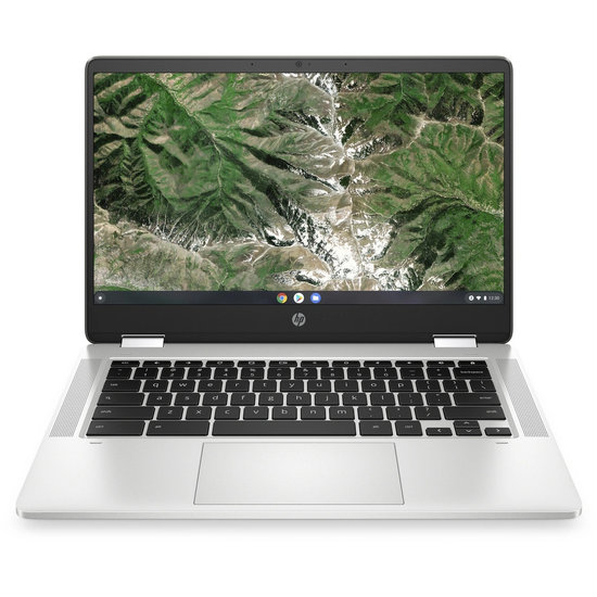 HP NBR 14.0" FHD Cel N4120 4G 64G eMMC Chrome NL-F TS x360 14a-ca0017nb / Zilver / Ontsp / GMA